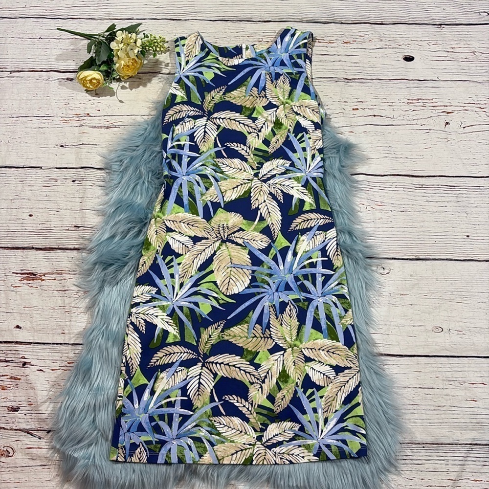 J.McLaughlin Sophia Bermuda Palm Print Dress
